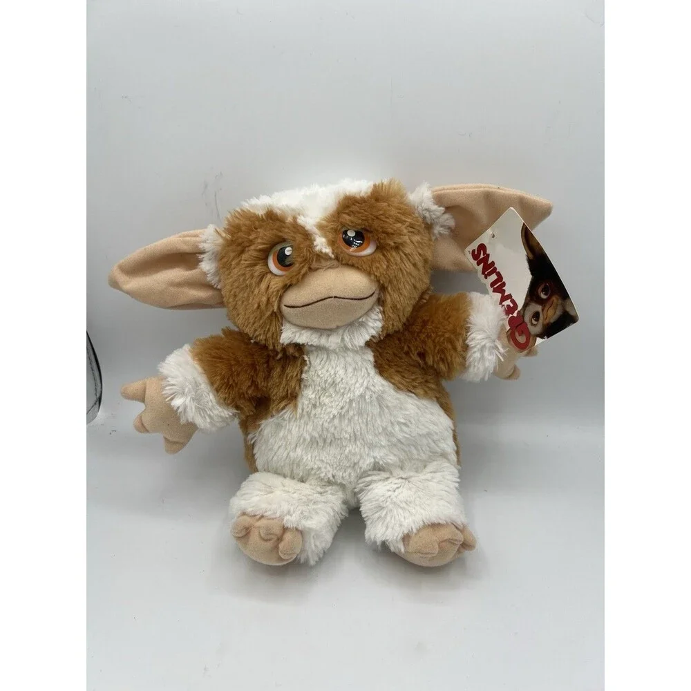 Gremlins Gizmo Mogwai Plush Toy Factory Warner Bros w Tag Brown White 10.5”